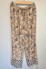 Coldwater Creek Giraffe Novelty Print Wide Leg Pants - size Small