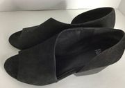 COPY - Eileen Fisher Womans Solid Black Top Suede Open Toe Heel Shoes Size 8.5