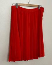 BCBG MAX AZRIA BRIGHT POPPY BONITA PLEATED MIDI CHIFFON SKIRT size 0