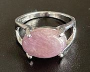 Purple amethyst S925 silver woman ring size 8