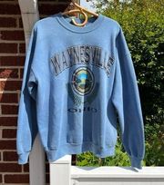 Hanes Vintage Waynesville Ohio Blue Crewneck XL