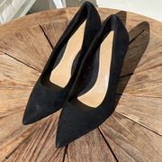 H&M black heels suede