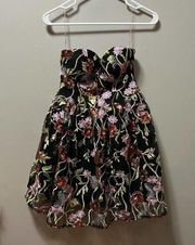 L’Atiste Fit And Flare Embroidered‎ Strapless Sequin Party Dress Size Medium NEW