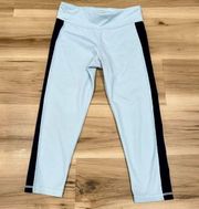 Tory Burch Blue Colorblock Cropped Leggings Women’s Small