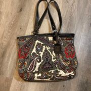 Talbots Paisley Tapestry Handbag Purse