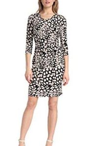 NEW Calvin Klein‎ Three-Quarter-Sleeve Ruched Midi Dress