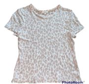 A.L.C. Leopard Print Bambina Cropped Tee Shirt Top size Medium