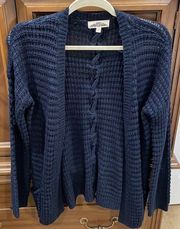 Navy Blue Knit Cardigan