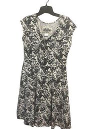 Effie's Heart black Floral Fit And Flare Dress Size XL