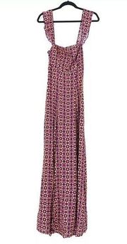 Flynn Skye Womens Size Small Bardot Maxi Dress Purple Floral Print Off Shoulder