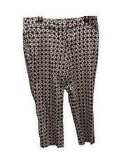 Shelli Segal Laundry Geometric black and white print ankle pants size 12