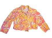 Ruby Rd. Women's 10P Multicolor Floral Long/Roll Tab Sleeve Shirt Jacket