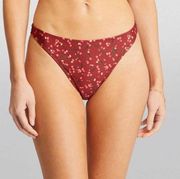 Anthropologie PEONY Hi Line Day Dream Floral High Rise Bikini Bottoms Size XS