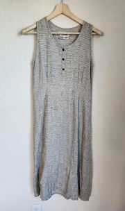 Flax Vintage Gray Linen Lagen Sleeveless Maxi Dress Size Small/ Petite