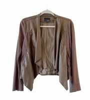 Edyson Leather Look Waterfall Cardigan Soft Jacket Size Medium Anthropologie