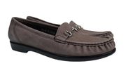 SAS Womens 9.5 N Metro Leather Slip On Loafer in Brown