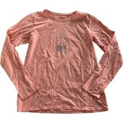 Life is Good  Shirt Womens Medium Pink Crusher Simplify Long Sleeve Tee Cotton