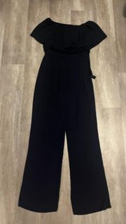 Navy Blue Strapless Jump Suit