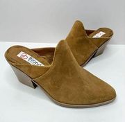 Blondo Mule Womens Size 6.5 Water Resistant Suede Pointed Toe Block Heel New