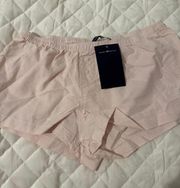 Pink White Striped Shorts