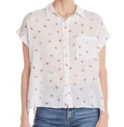 Rails Linen Watermelon Print Short Sleeve Shirt Size Small