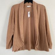 NWT Maurices Tan Cardigan Casual Comfy Neutral Classic XL