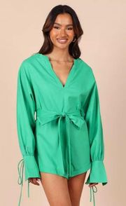 Petal & Pup Dooley Romper Green