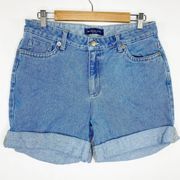 Bill Blass Light Wash Blue Denim 100% Cotton Shorts Women's Size 10 Petite 10P