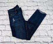 Kut From The Kloth Jeans KP488MA8 Size 2 Dark Wash Distressed‎ Ankle Length