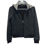 Marmot Women's Jacket Small Black Full Zip Hooded Fleece Lined