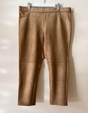 Caramel Faux Suede Legging Pants