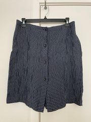 Navy Plaid Shorts