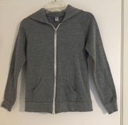 Alternative Earth gray eco-zip up hoodie S