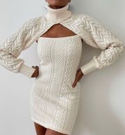 Cream Knit Mini Dress