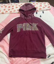 PINK - Victoria's Secret Maroon VS PINK Hoodie