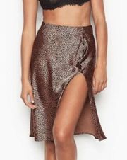 Victoria's Secret Animal Print Satin Slip Skirt New