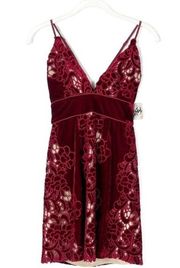 NEW Saylor x Free People Logan Velvet Lace Mini Dress Size XS