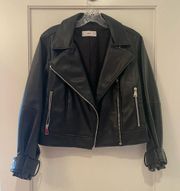 Mango Black Biker / Moto Jacket | SZ M