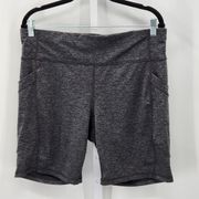 Xersion  Dark Gray Fitter Shorts Running Yoga Biking Sports XL