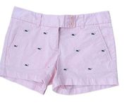 Vineyard Vines pink shorts with embroidered whales sz 0 96% cotton