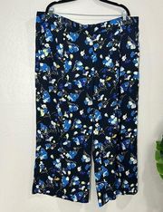 Halogen • floral wide leg crops plus size 2X