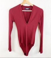 Ribbed Bodysuit Long Sleeves