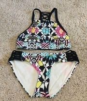 Body Glove high neck bikini size small top xsmall bottoms