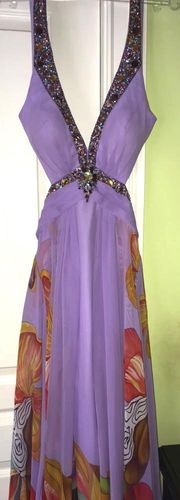 Multi colored Lavender Prom Dress 