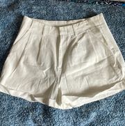 white linen shorts