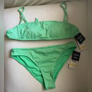 NWT California Waves 2 Pieces Bikini Swimsuit Mint Green Color Size M