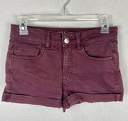 American Eagle  AEO Super Stretch Hi-Rise Shortie Cuffed Shorts