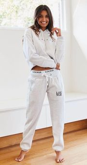 Ash White Jogger And Sweatshirt Set XS