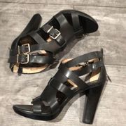 Pour La Victoire nwot leather black heel sandals