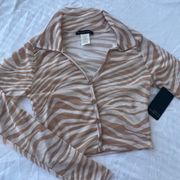 Sheer Zebra Top-